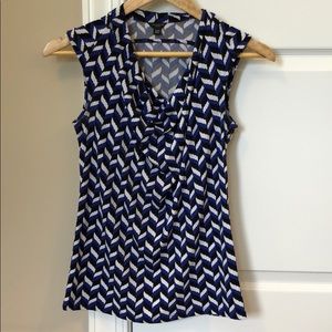 Ann Taylor geometric pattern top